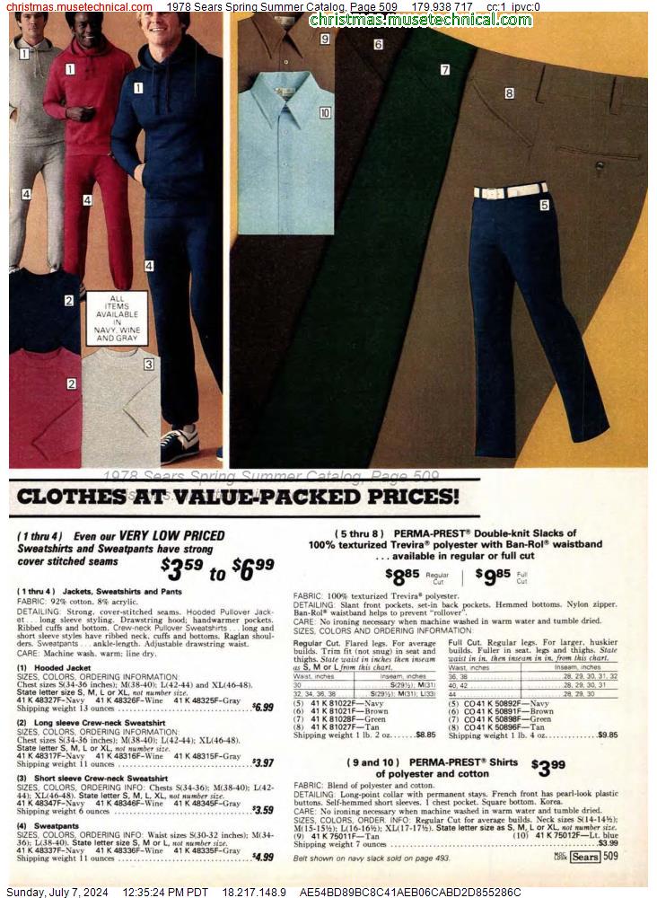 1978 Sears Spring Summer Catalog, Page 509