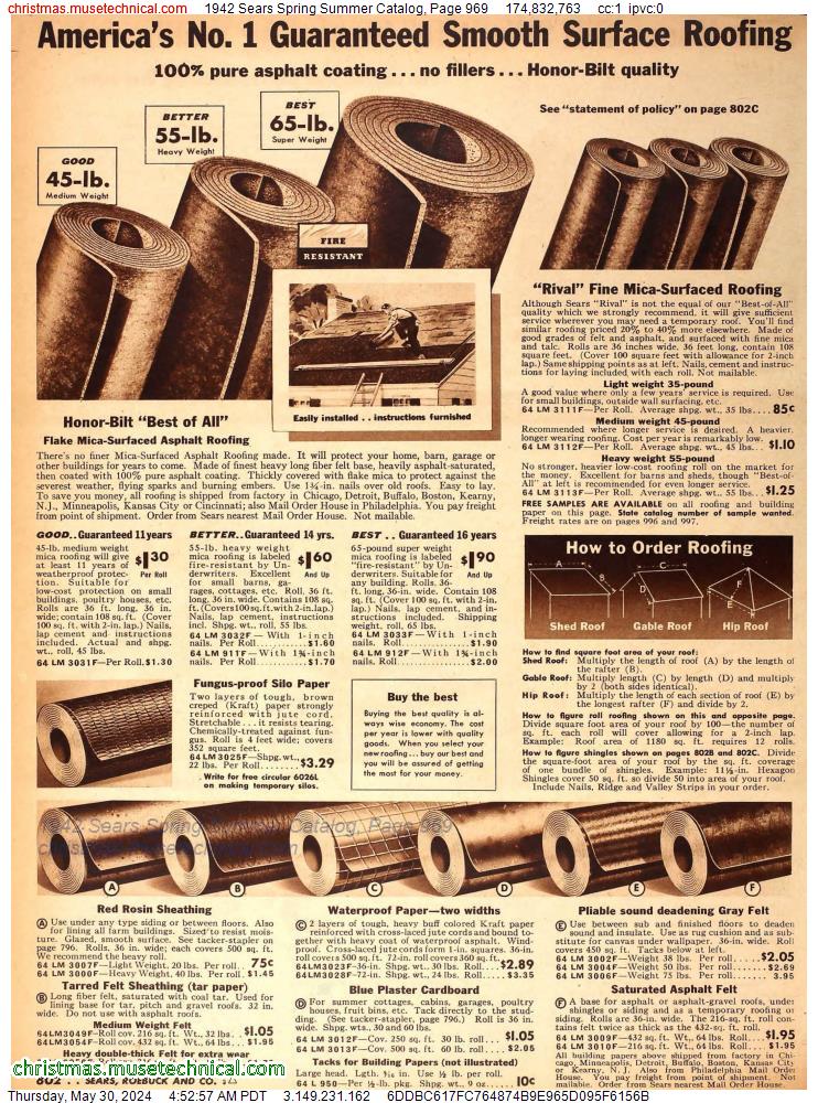 1942 Sears Spring Summer Catalog, Page 969