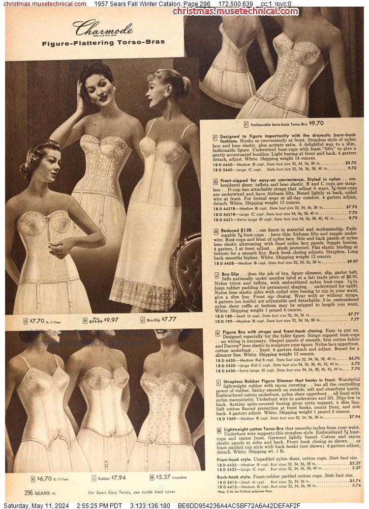 1957 Sears Fall Winter Catalog, Page 296