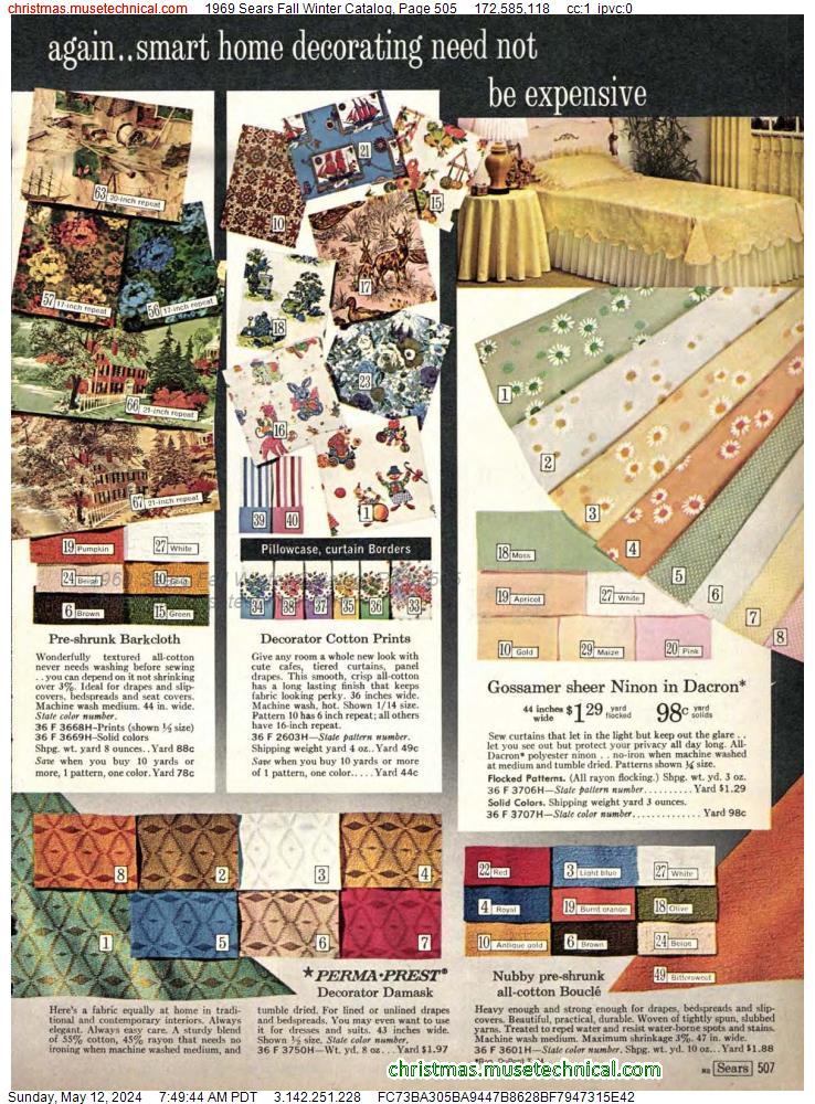 1969 Sears Fall Winter Catalog, Page 505