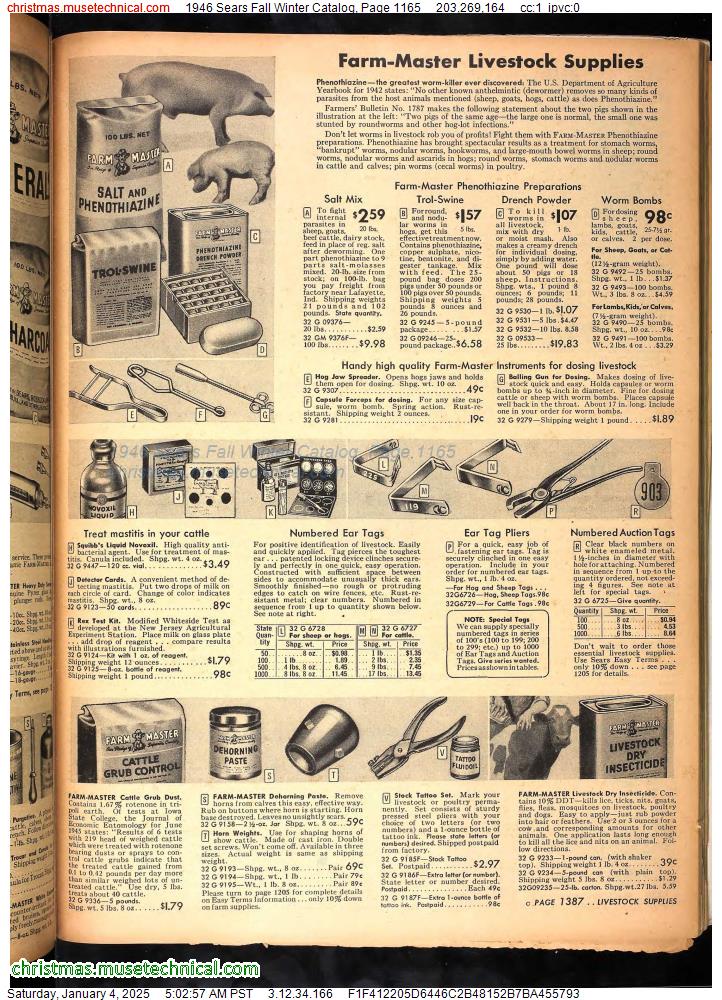 1946 Sears Fall Winter Catalog, Page 1165