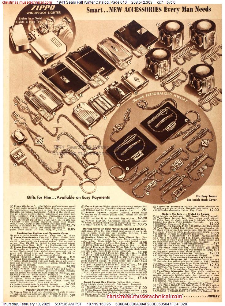 1941 Sears Fall Winter Catalog, Page 610