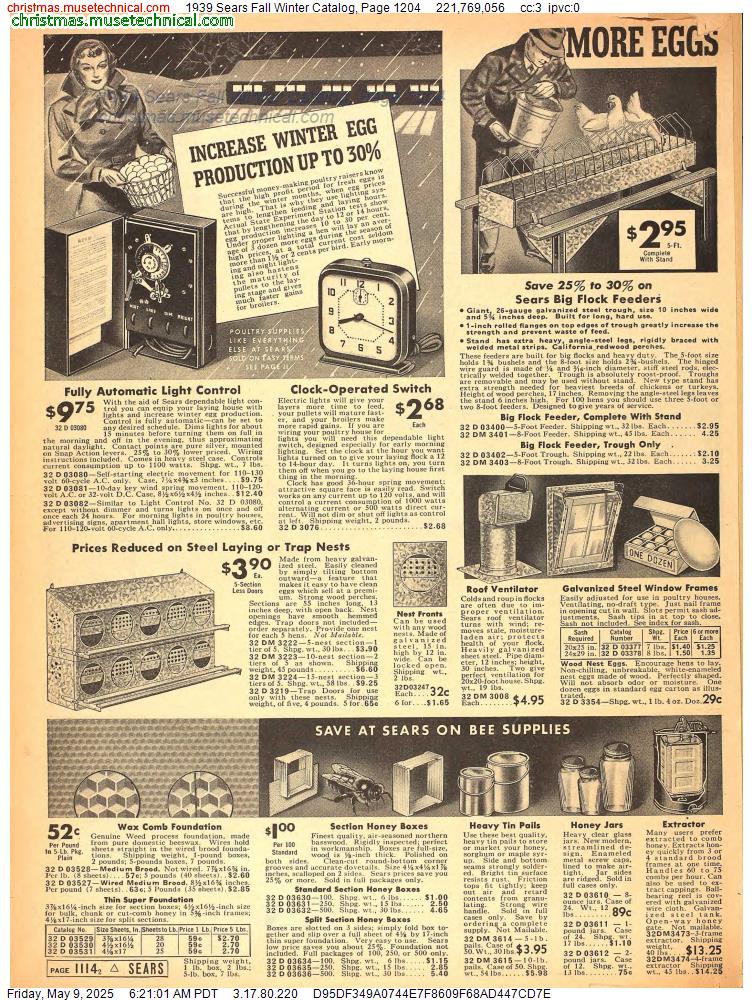 1939 Sears Fall Winter Catalog, Page 1204
