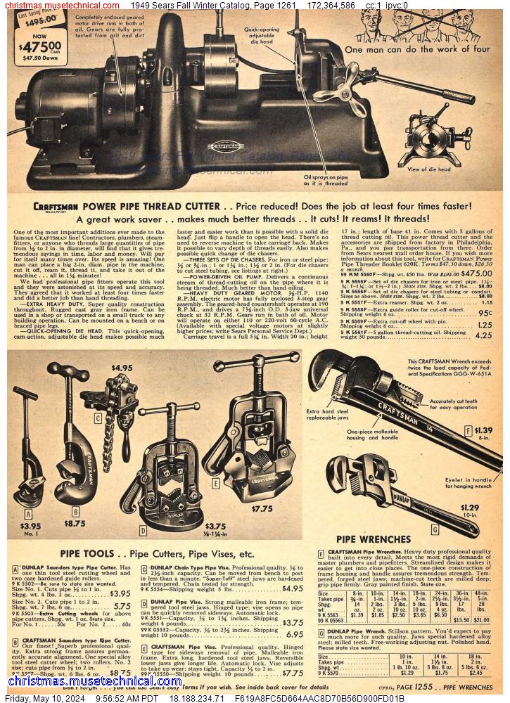 1949 Sears Fall Winter Catalog, Page 1261