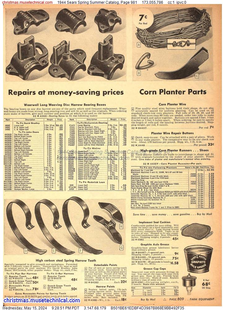 1944 Sears Spring Summer Catalog, Page 981