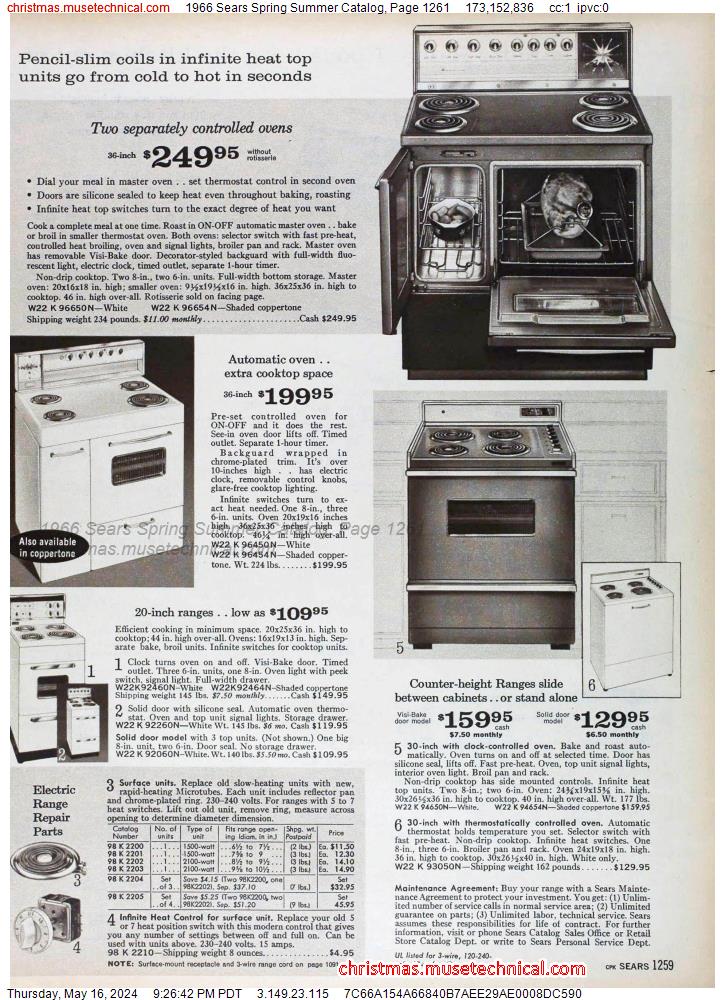 1966 Sears Spring Summer Catalog, Page 1261
