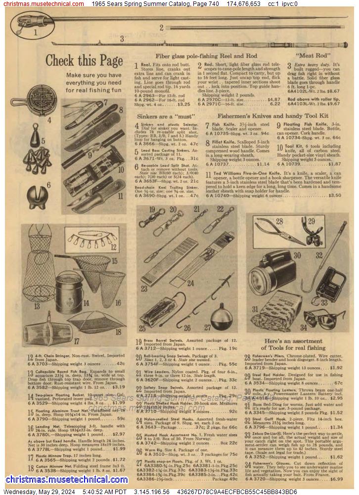 1965 Sears Spring Summer Catalog, Page 740