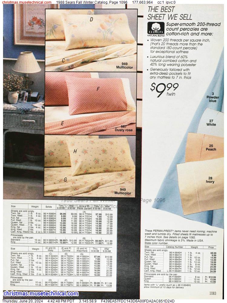 1988 Sears Fall Winter Catalog, Page 1096