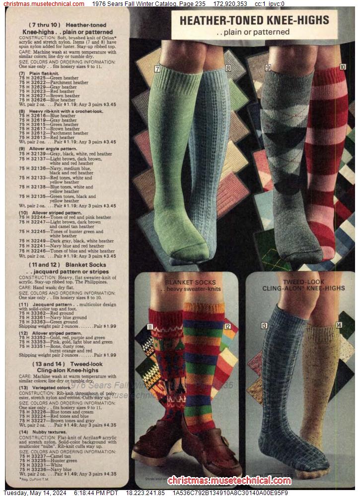 1976 Sears Fall Winter Catalog, Page 235
