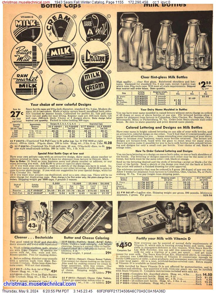 1943 Sears Fall Winter Catalog, Page 1155