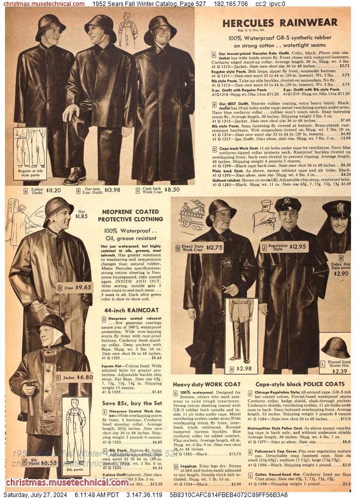 1952 Sears Fall Winter Catalog, Page 527