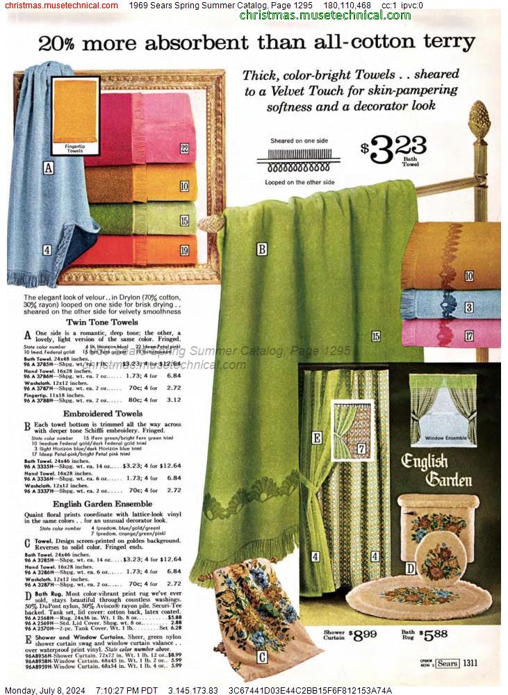 1969 Sears Spring Summer Catalog, Page 1295