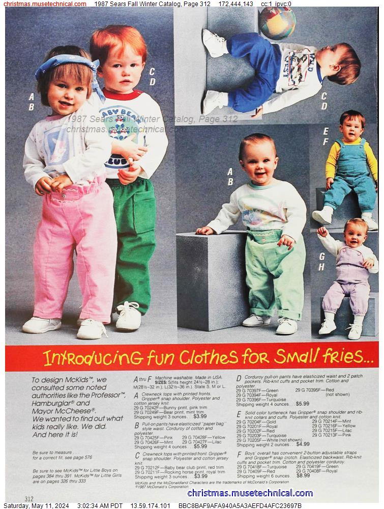 1987 Sears Fall Winter Catalog, Page 312