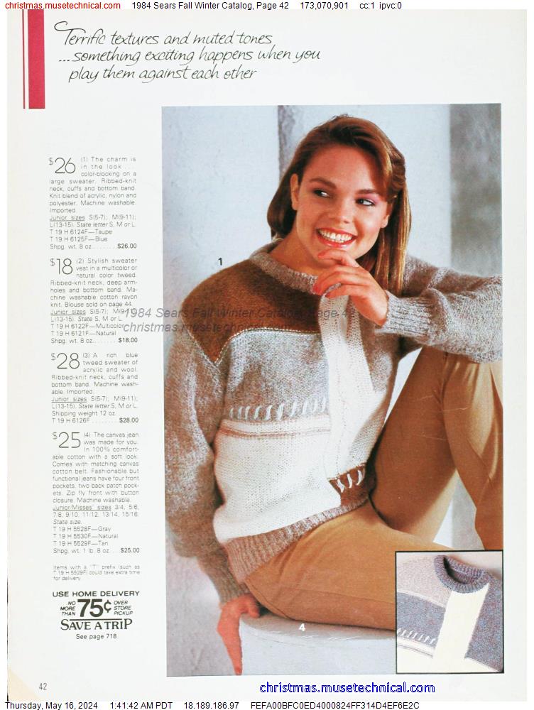 1984 Sears Fall Winter Catalog, Page 42