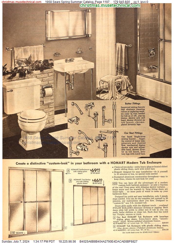1958 Sears Spring Summer Catalog, Page 1197