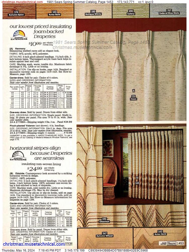 1981 Sears Spring Summer Catalog, Page 1453