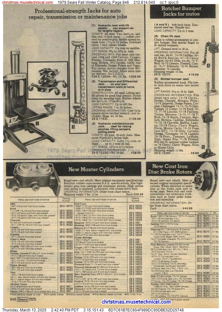 1979 Sears Fall Winter Catalog, Page 846