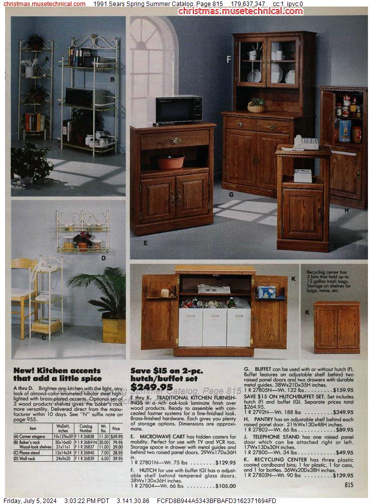 1991 Sears Spring Summer Catalog, Page 815