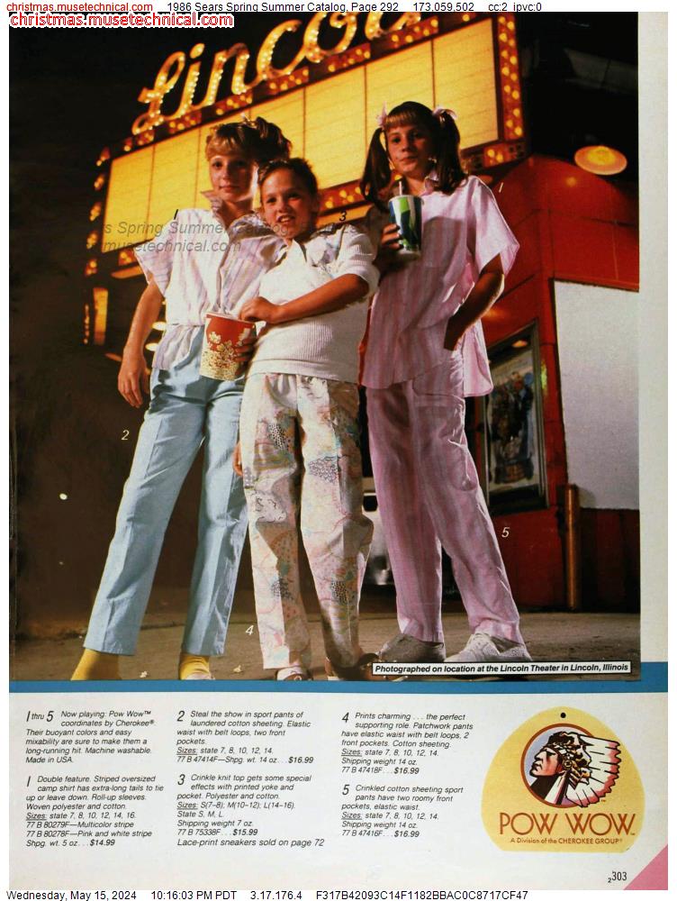 1986 Sears Spring Summer Catalog, Page 292