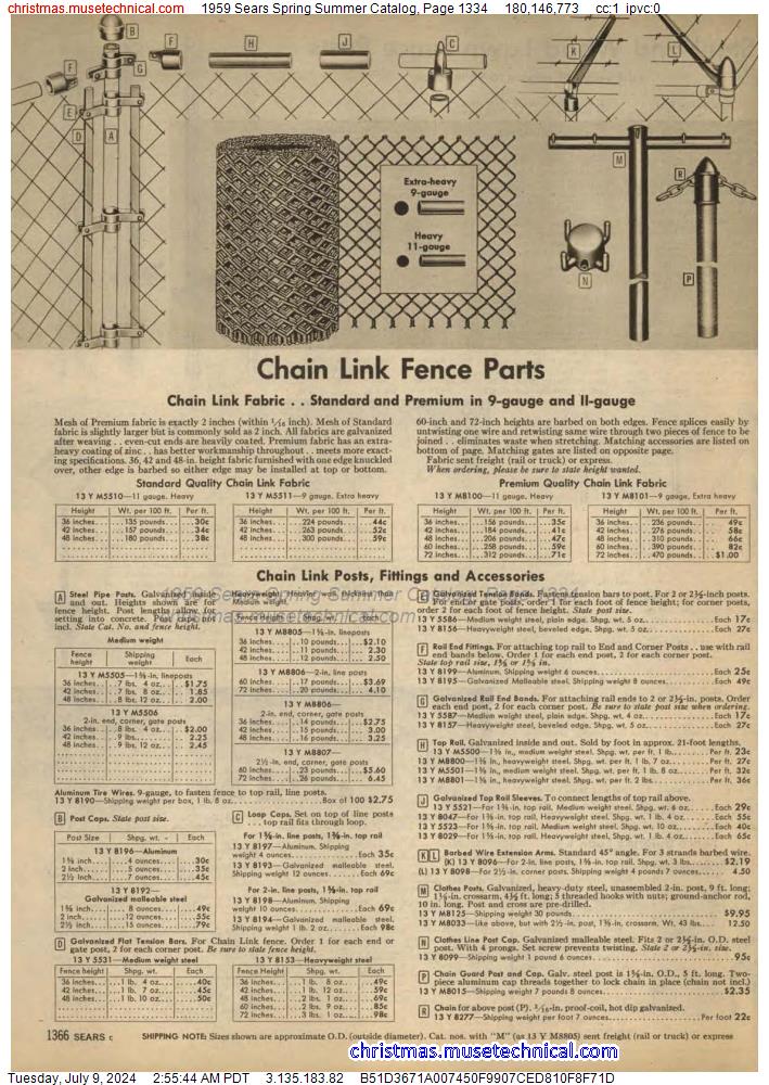 1959 Sears Spring Summer Catalog, Page 1334