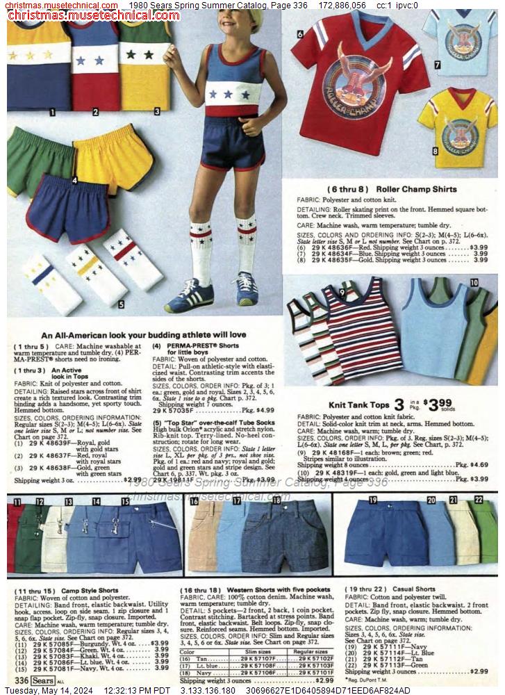1980 Sears Spring Summer Catalog, Page 336