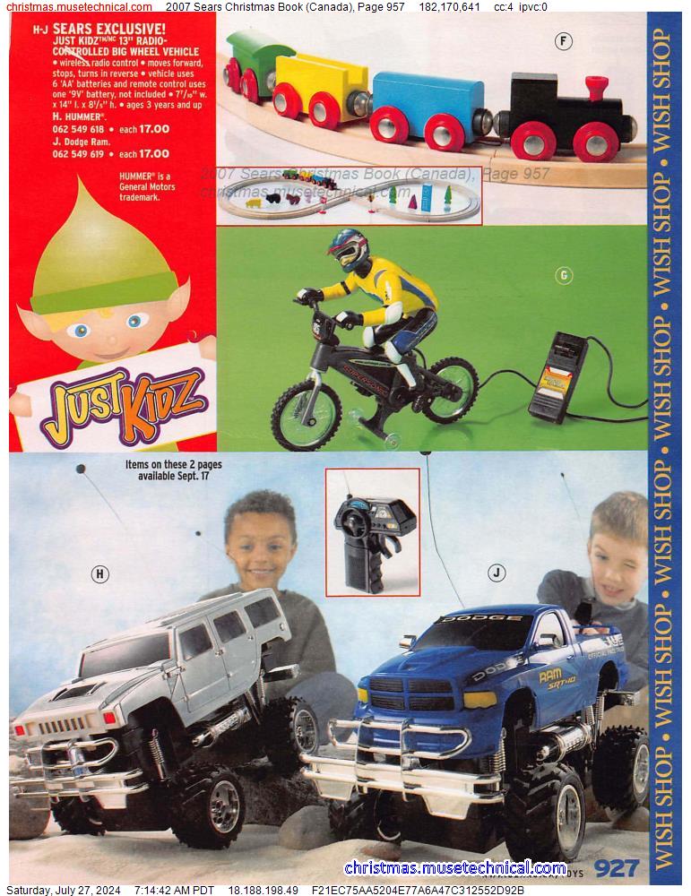 2007 Sears Christmas Book (Canada), Page 957