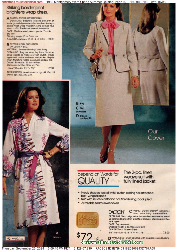 1982 Montgomery Ward Spring Summer Catalog, Page 92