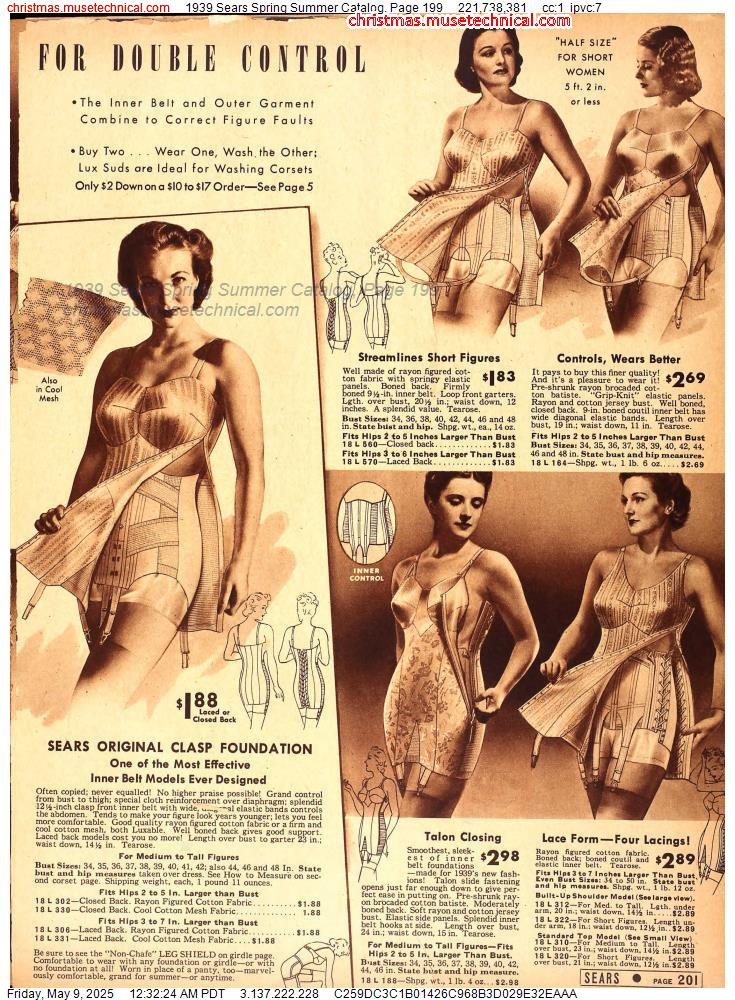 1939 Sears Spring Summer Catalog, Page 199