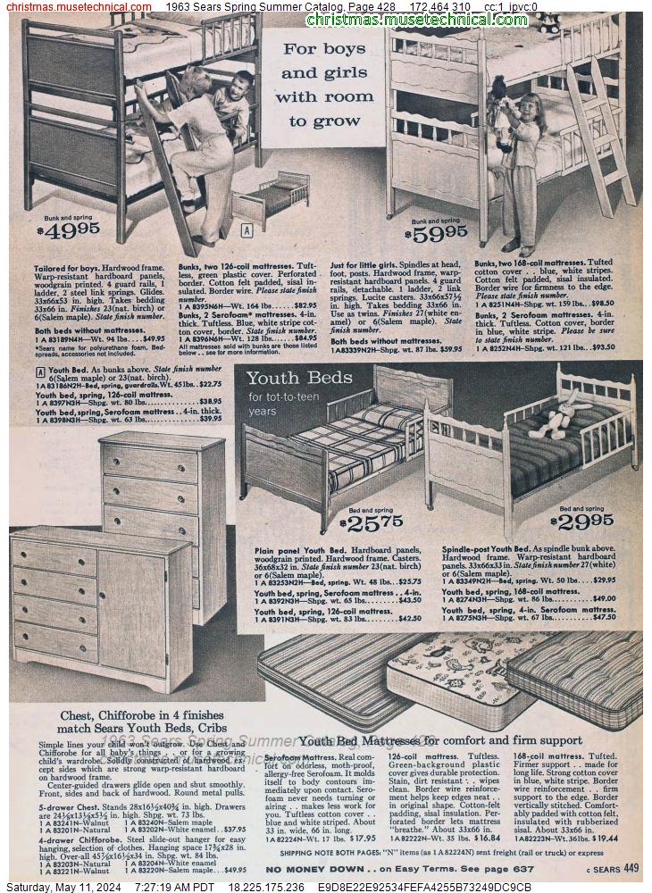 1963 Sears Spring Summer Catalog, Page 428