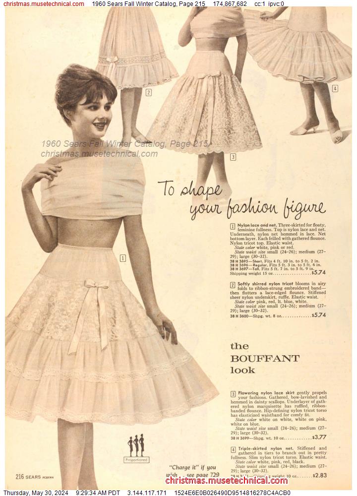 1960 Sears Fall Winter Catalog, Page 215