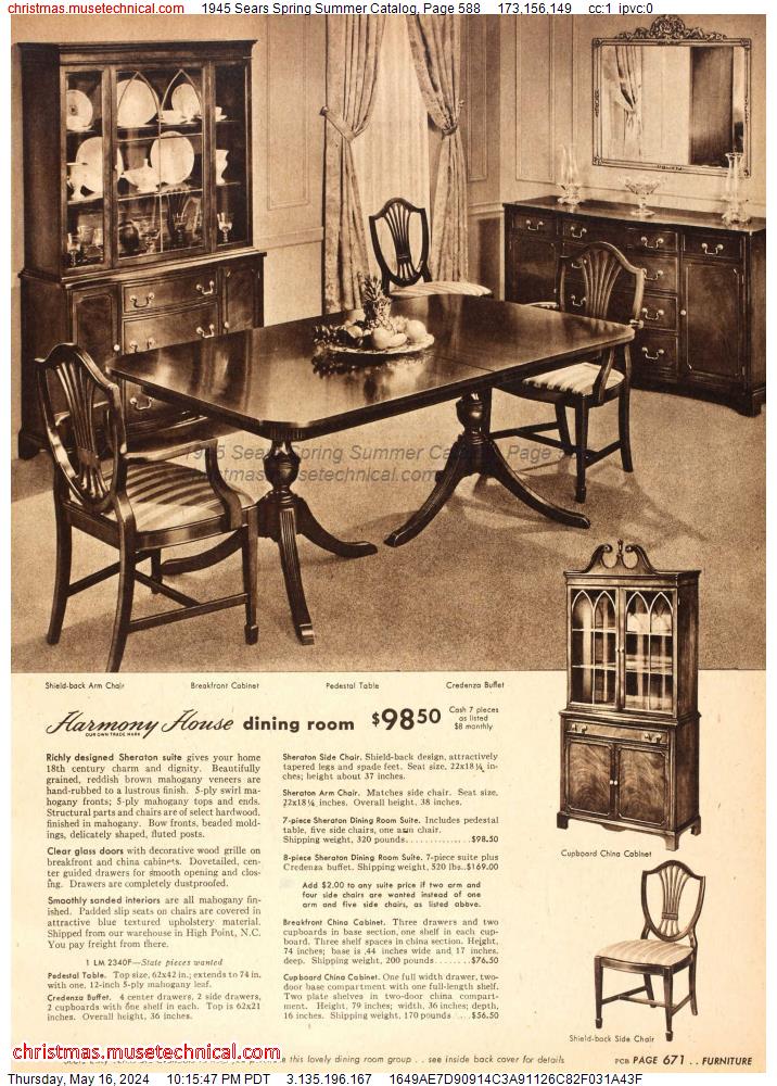 1945 Sears Spring Summer Catalog, Page 588