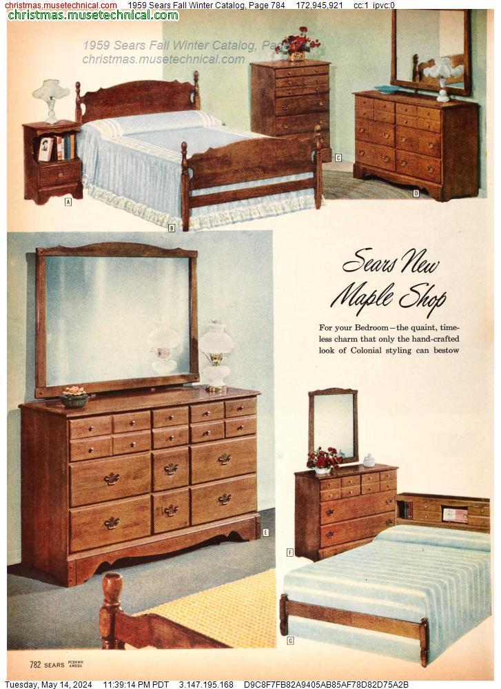 1959 Sears Fall Winter Catalog, Page 784