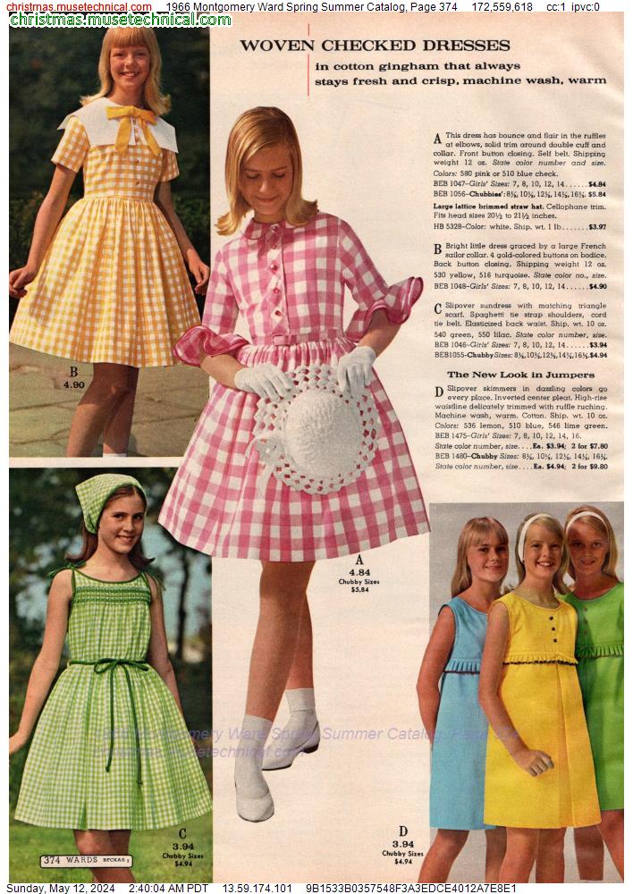 1966 Montgomery Ward Spring Summer Catalog, Page 374