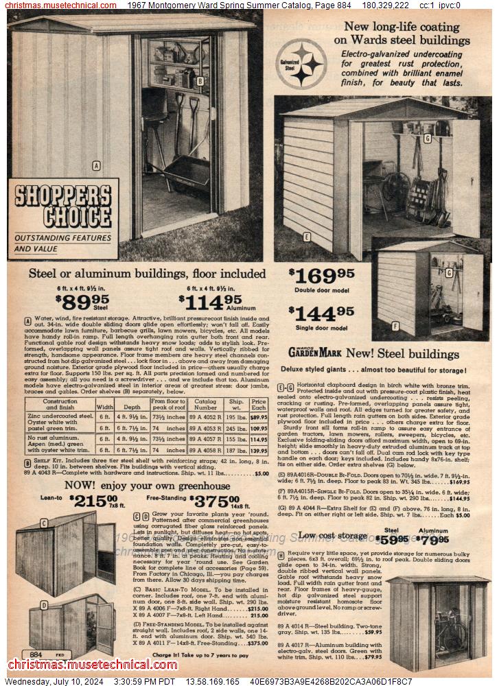 1967 Montgomery Ward Spring Summer Catalog, Page 884