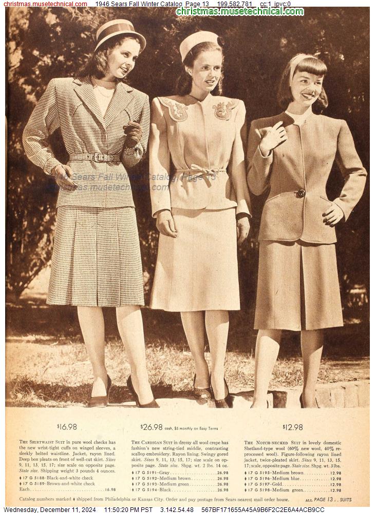 1946 Sears Fall Winter Catalog, Page 13