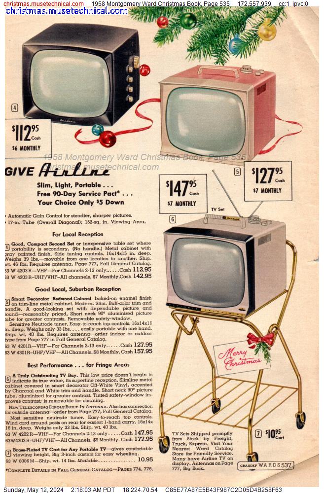 1958 Montgomery Ward Christmas Book, Page 535