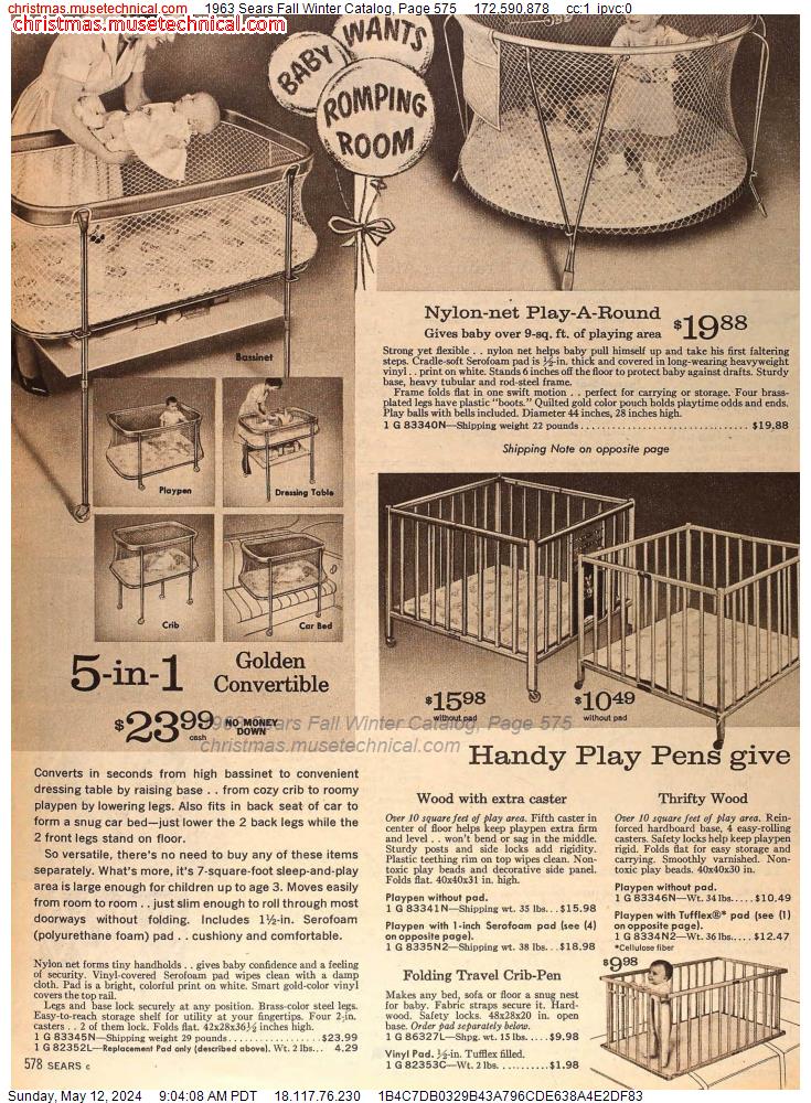 1963 Sears Fall Winter Catalog, Page 575