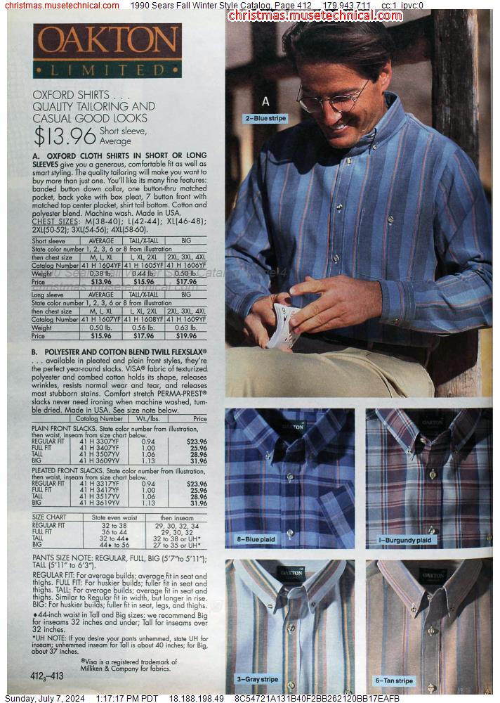 1990 Sears Fall Winter Style Catalog, Page 412