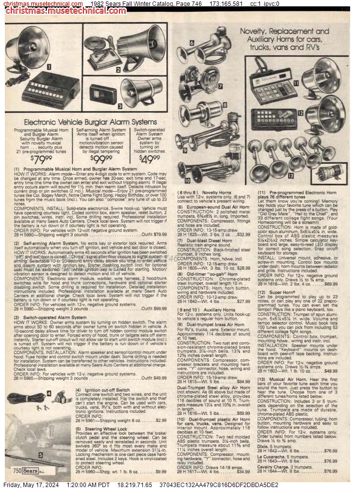 1982 Sears Fall Winter Catalog, Page 746