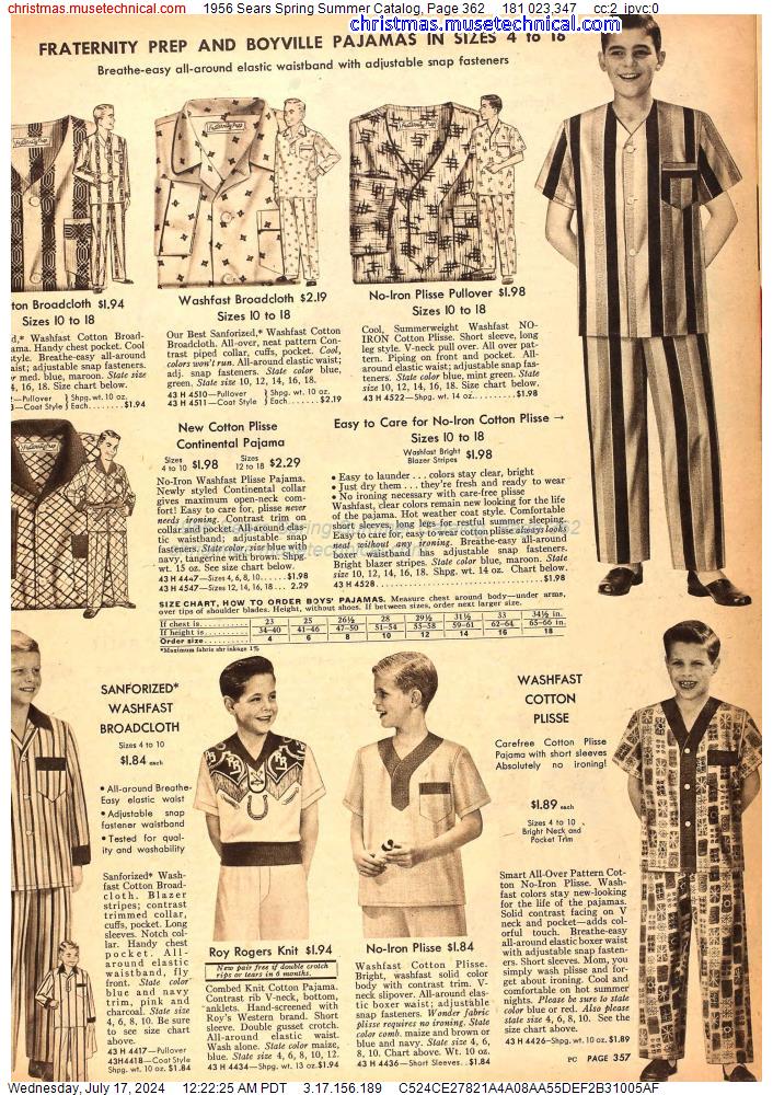 1956 Sears Spring Summer Catalog, Page 362