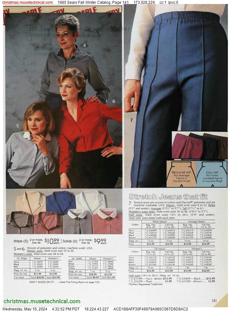 1985 Sears Fall Winter Catalog, Page 141