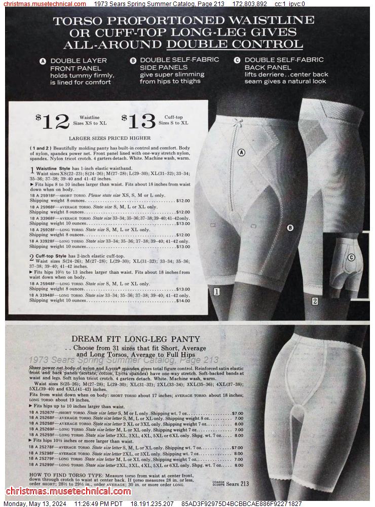 1973 Sears Spring Summer Catalog, Page 213
