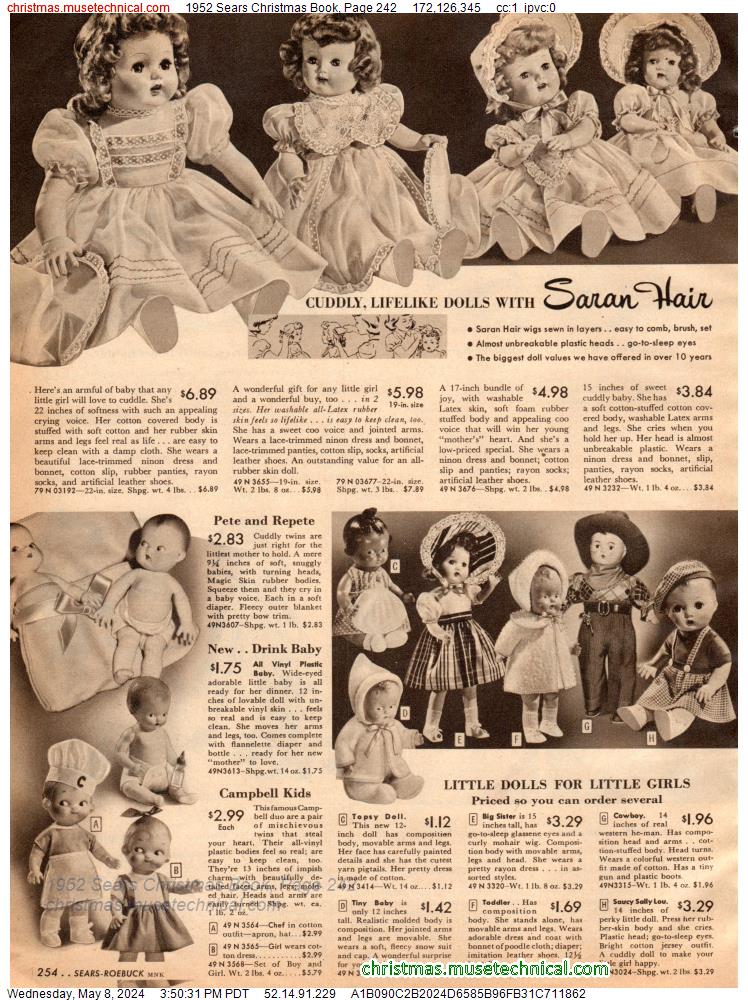1952 Sears Christmas Book, Page 242