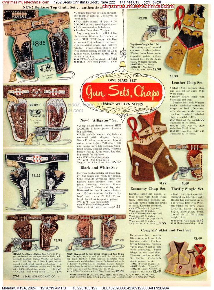 1952 Sears Christmas Book, Page 222