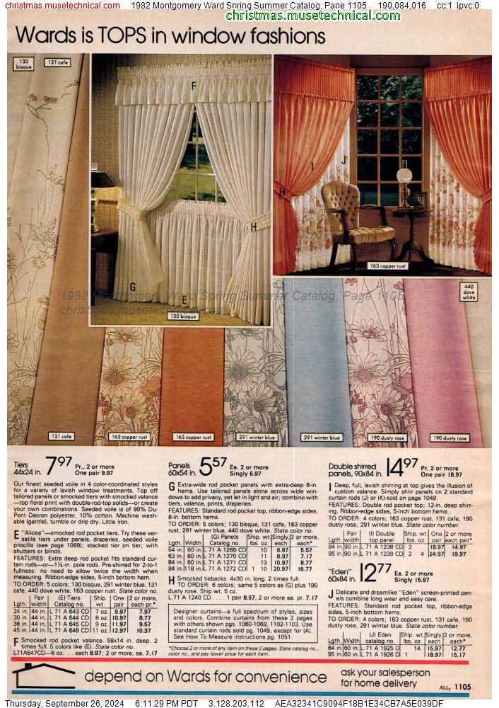 1982 Montgomery Ward Spring Summer Catalog, Page 1105