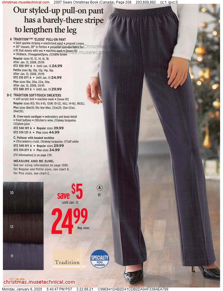 2007 Sears Christmas Book (Canada), Page 208