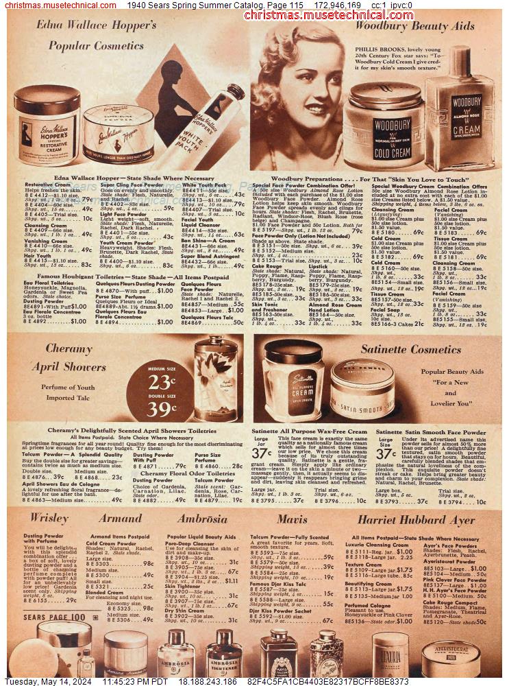 1940 Sears Spring Summer Catalog, Page 115