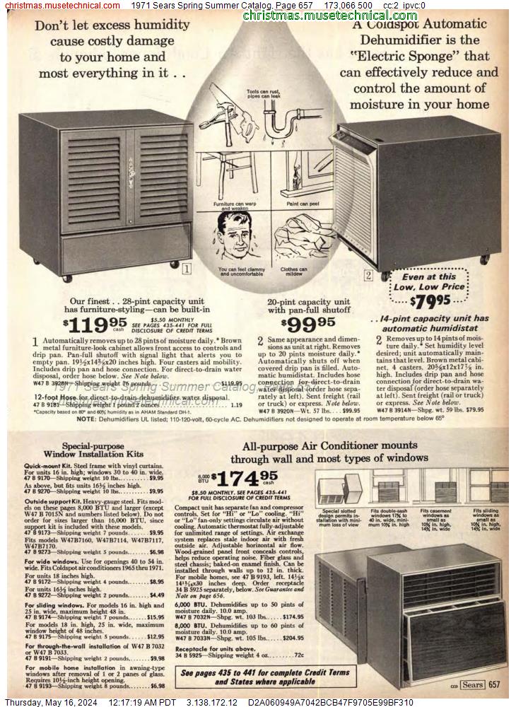 1971 Sears Spring Summer Catalog, Page 657