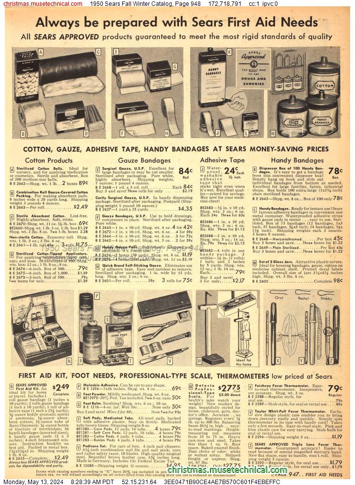 1950 Sears Fall Winter Catalog, Page 948