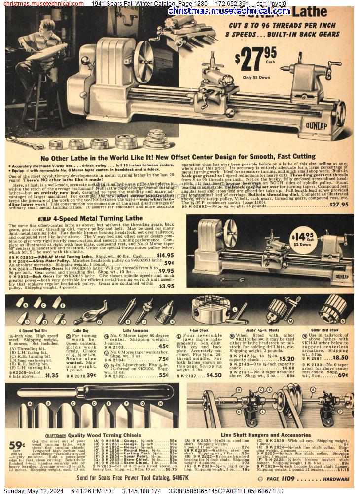 1941 Sears Fall Winter Catalog, Page 1280